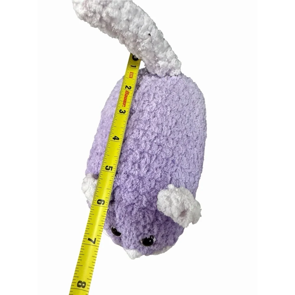 New Handmade Crochet Plushie Cat Kitten light purple white